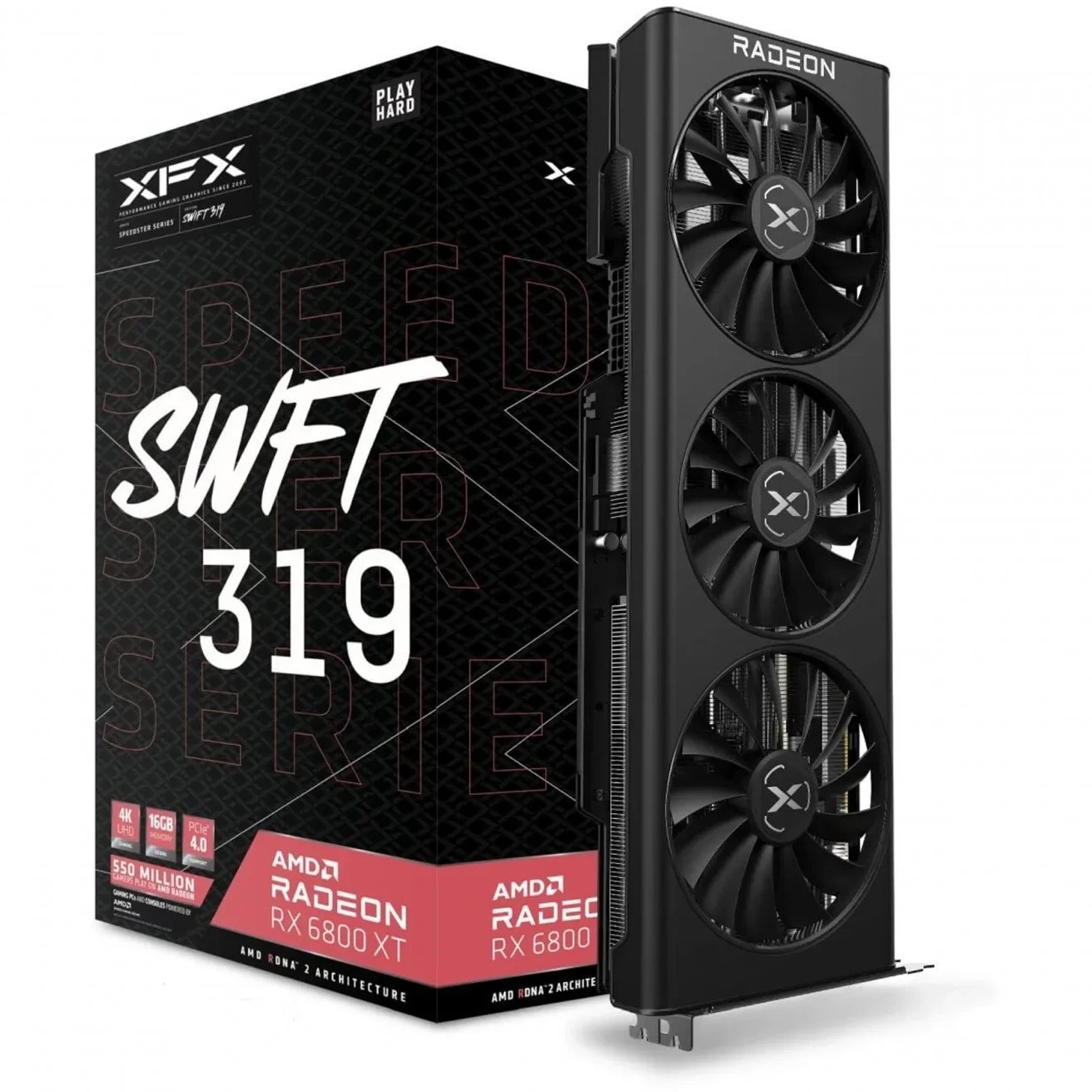 کارت گرافیک برند ایکس اف ایکس 16 گیگابایت | XFX RX 6800 XT SWFT319 16GB