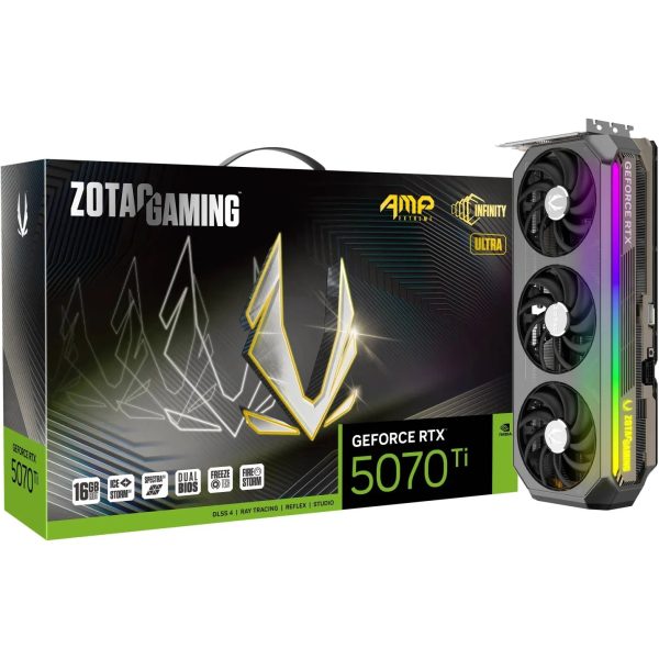 کارت گرافیک برند زوتک اکستریم اینفینیتی 16 گیگابایت | ZOTAC RTX 5070 Ti AMP XTREME INFINITY 16GB