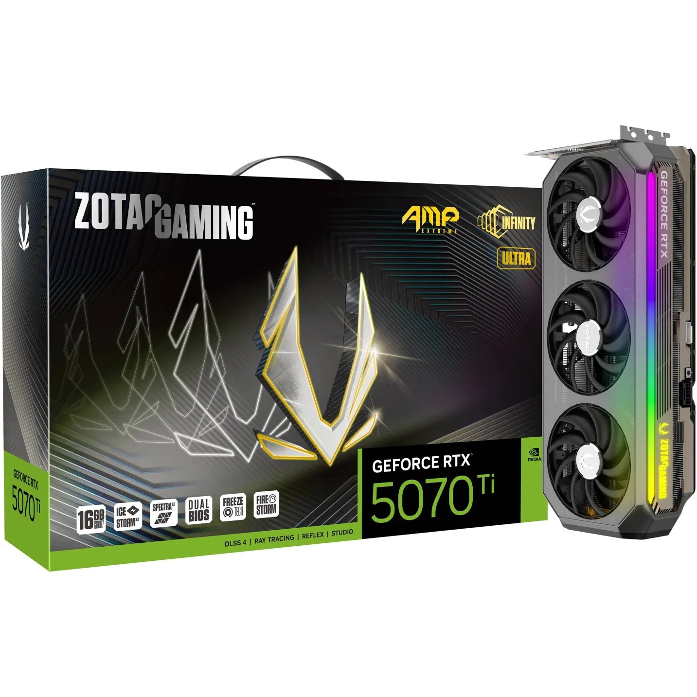 کارت گرافیک برند زوتک اکستریم اینفینیتی 16 گیگابایت | ZOTAC RTX 5070 Ti AMP XTREME INFINITY 16GB