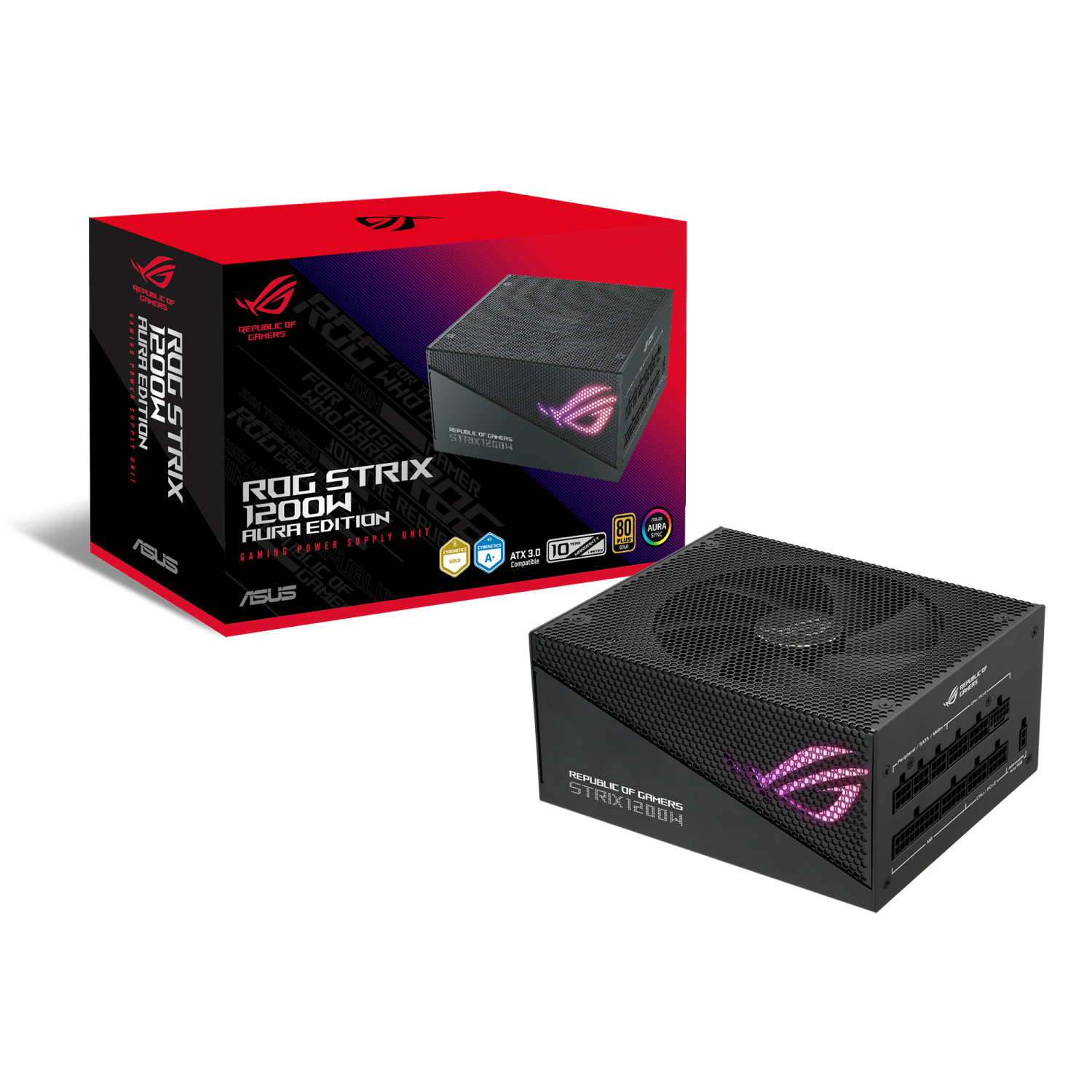 منبع تغذیه کامپیوتر برند ایسوس مدل ROG STRIX 1200W GOLD Aura Edition