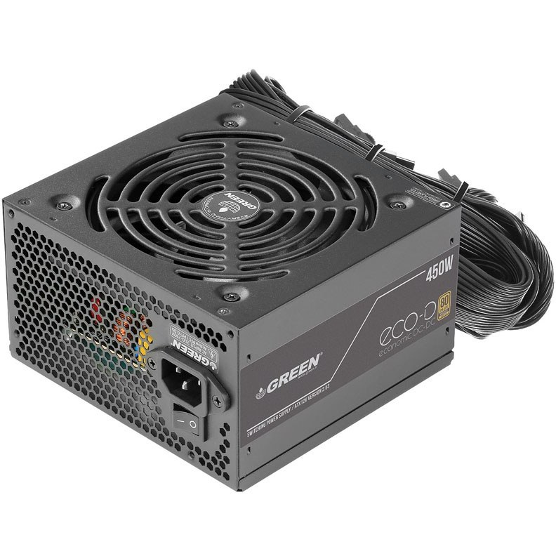 منبع تغذیه کامپیوتر برند گرین مدل Green GP450A-ECO D