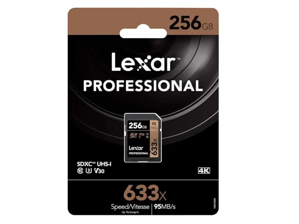 کارت حافظه SDXC برند لکسار مدل Lexar Professional 633x UHS-I U3 V30 ظرفیت 256 گیگابایت