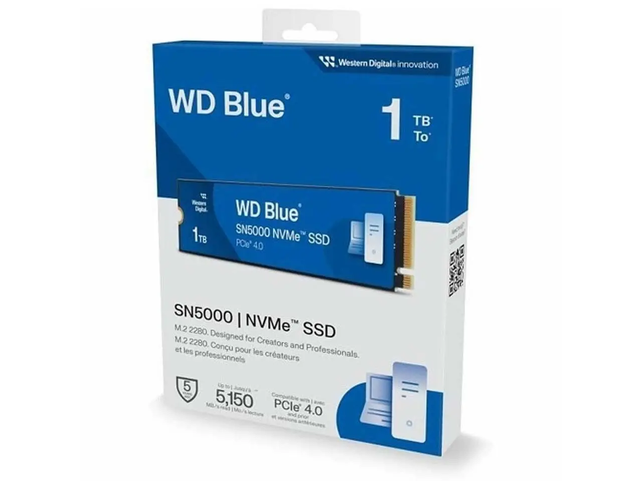 اس اس دی اینترنال M.2 NVMe برند وسترن دیجیتال مدل Western Digital Blue SN5000 ظرفیت 1 ترابایت