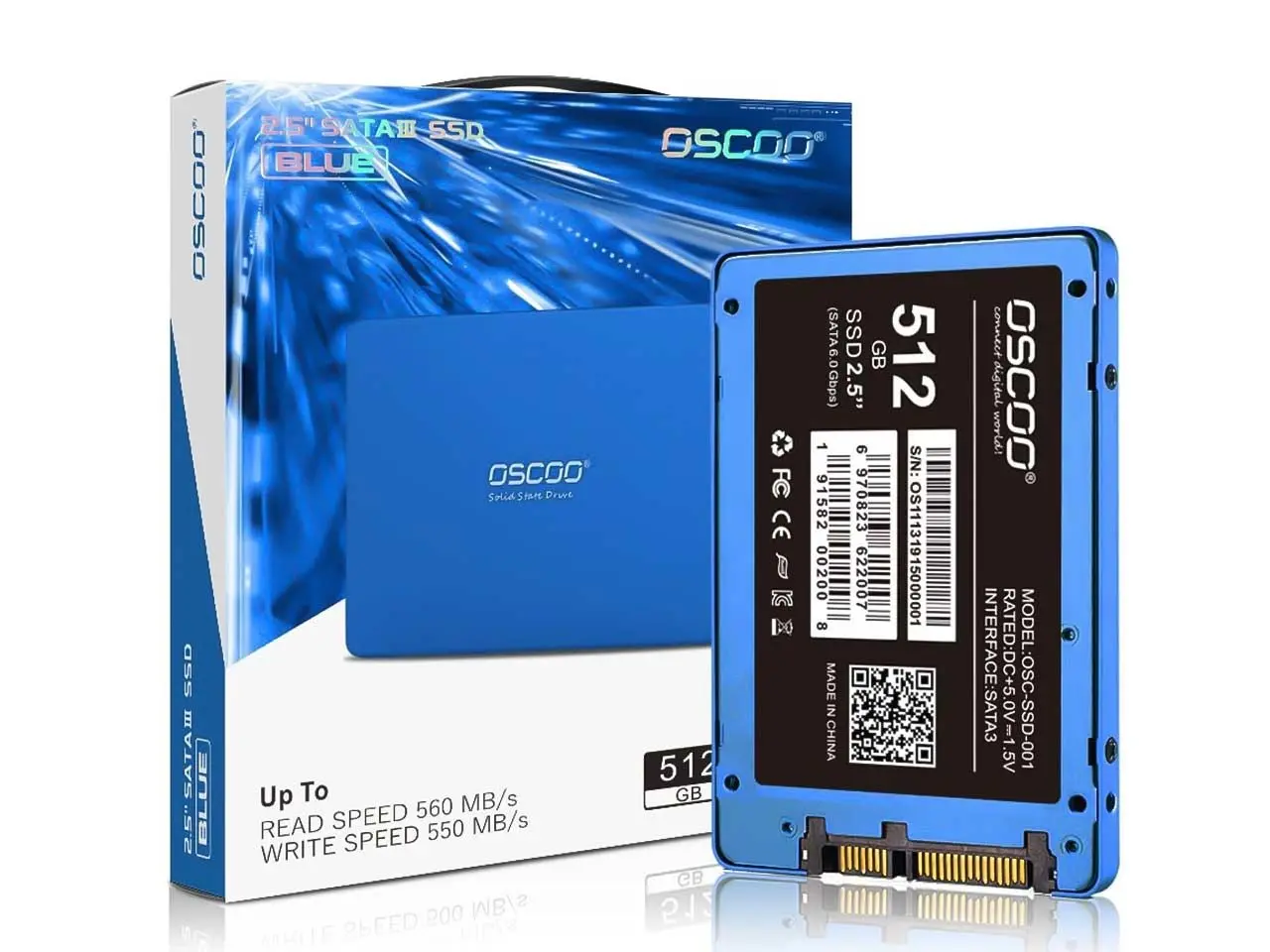 اس اس دی اینترنال برند اسکو مدل OSCOO SSD-001 Blue ظرفیت 512 گیگابایت