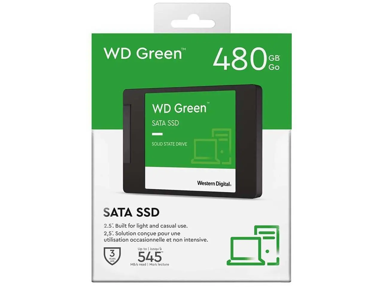 اس اس دی اینترنال برند وسترن دیجیتال مدل Western Digital Green ظرفیت 480 گیگابایت