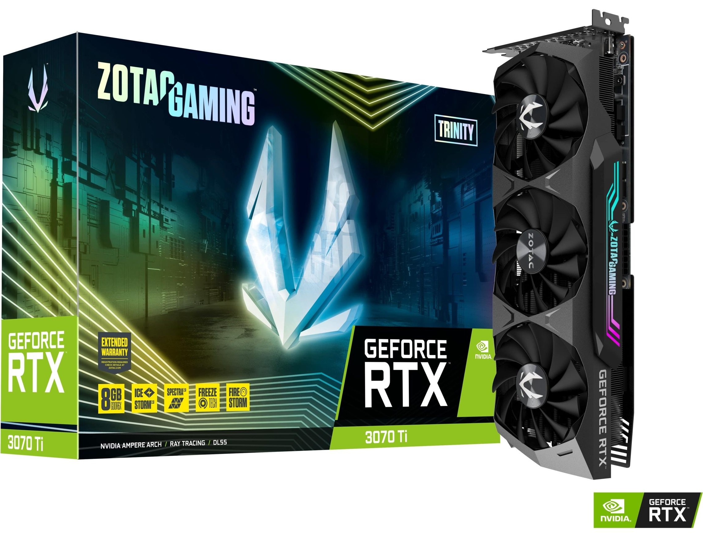 کارت گرافیک برند زوتک تیرینیتی 8 گیگابایت | ZOTAC Gaming GeForce RTX 3070 Ti Trinity OC 8GB