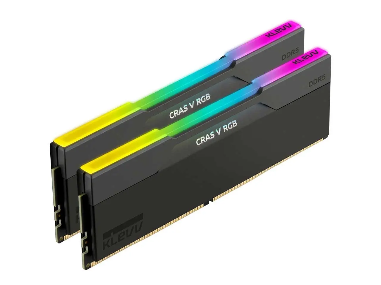 رم کامپیوتر DDR5 کلو 6000 مگاهرتز ظرفیت 48 گیگابایت | KLEVV Cras V RGB  6000MHz DDR5 48GB