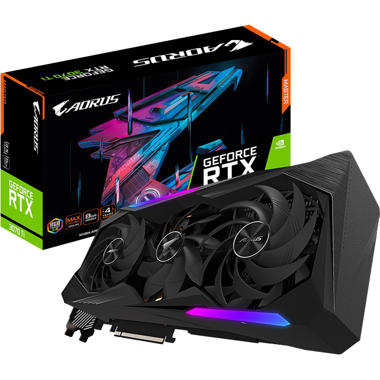 کارت گرافیک برند آئورس 8 گیگابایت | AORUS GeForce RTX 3070 Ti Master 8G