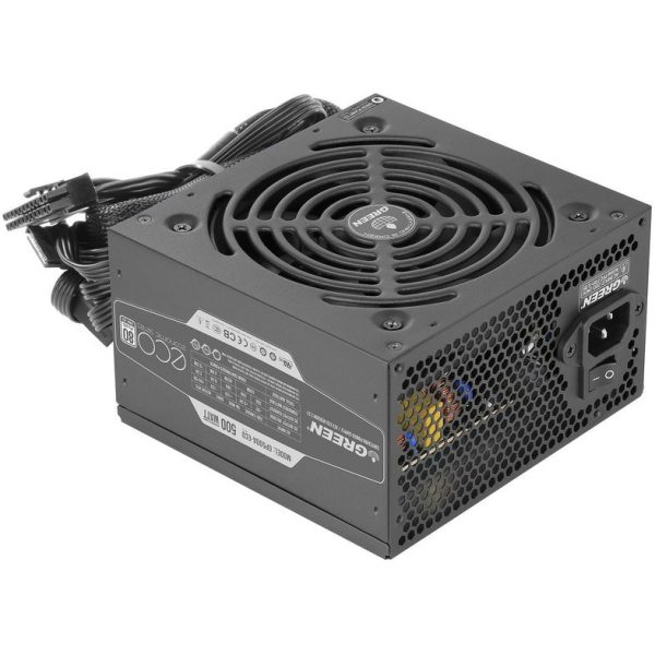 منبع تغذیه کامپیوتر برند گرین مدل Green GP500A-ECO Rev 3.1