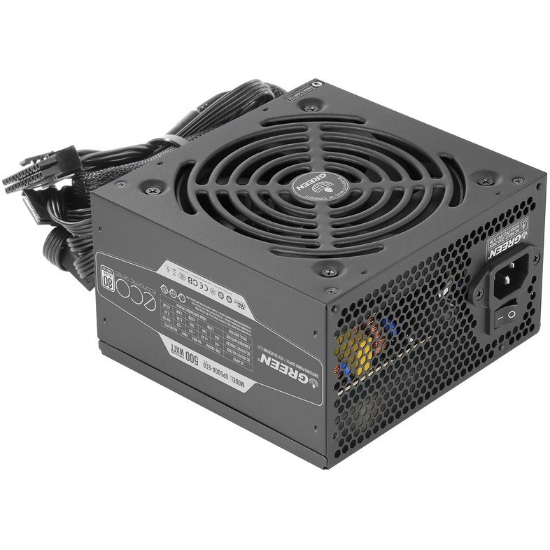 منبع تغذیه کامپیوتر برند گرین مدل Green GP500A-ECO Rev 3.1 - Image 2