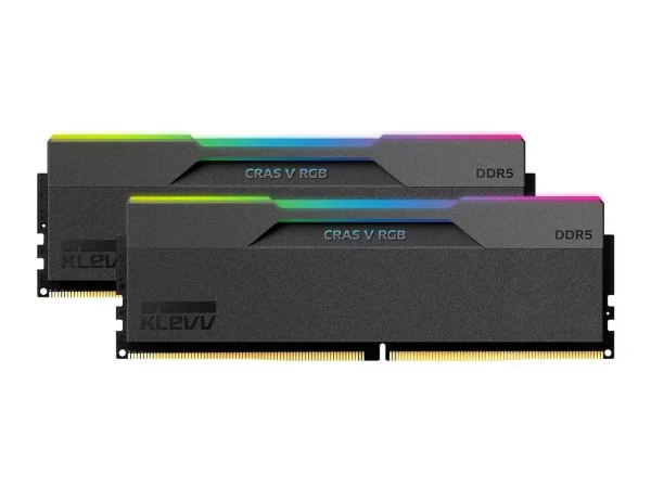 رم کامپیوتر DDR5 کلو 7600 مگاهرتز ظرفیت 32 گیگابایت | KLEVV Cras V RGB 7600MHz DDR5 32GB