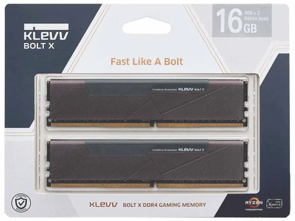 رم کامپیوتر DDR4 کلو 3600 مگاهرتز ظرفیت 16 گیگابایت | KLEVV BOLT X DUAL 3600MHz DDR4 16GB