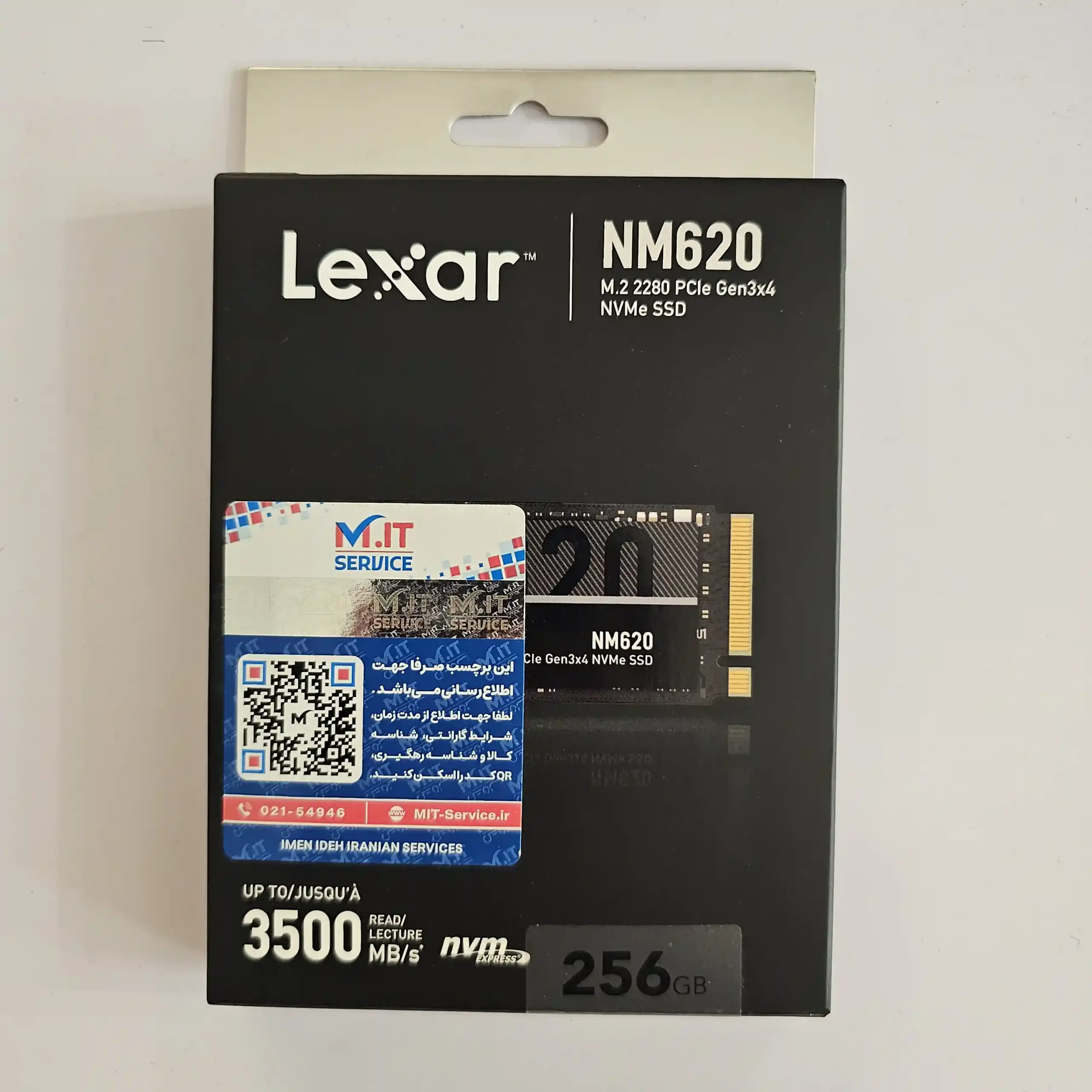 اس اس دی اینترنال M.2 NVMe برند لکسار مدل Lexar NM620 ظرفیت 256 گیگابایت