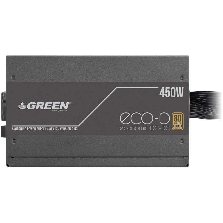منبع تغذیه کامپیوتر برند گرین مدل Green GP450A-ECO D - Image 4