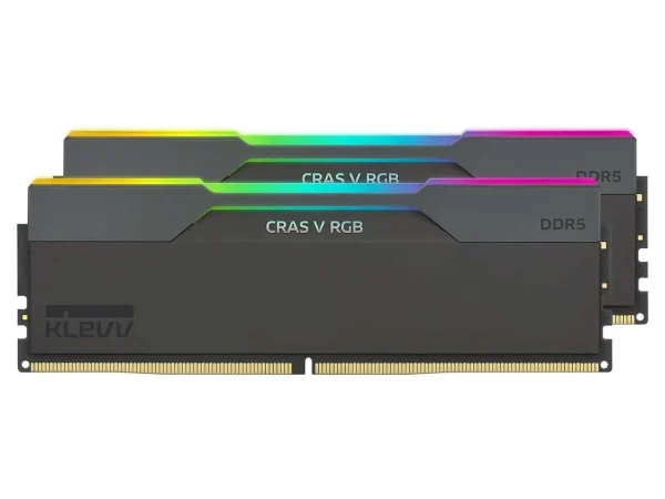 رم کامپیوتر DDR5 کلو 6000 مگاهرتز ظرفیت 48 گیگابایت | KLEVV Cras V RGB  6000MHz DDR5 48GB