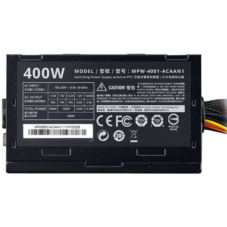 منبع تغذیه کامپیوتر برند کولر مستر مدل Cooler Master Elite V3 400W - Image 4