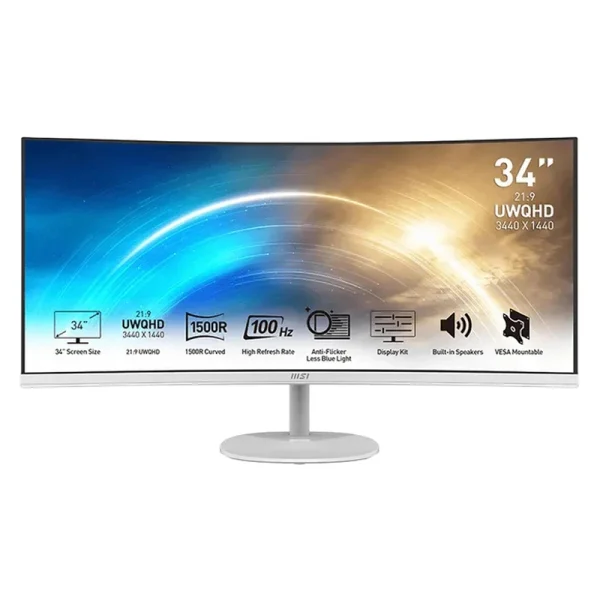 مانیتور 34 اینچ برند ام اس آی مدل MSI Pro MP341CQW