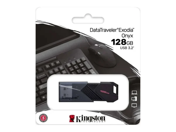 فلش مموری برند کینگستون مدل DataTraveler Exodia Onyx ظرفیت 128 گیگابایت