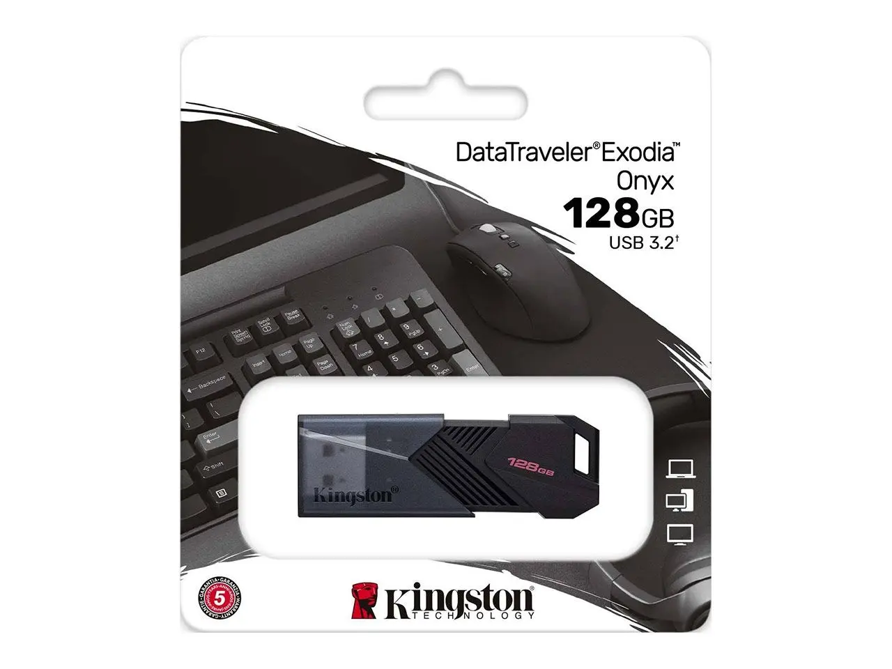 فلش مموری برند کینگستون مدل DataTraveler Exodia Onyx ظرفیت 128 گیگابایت