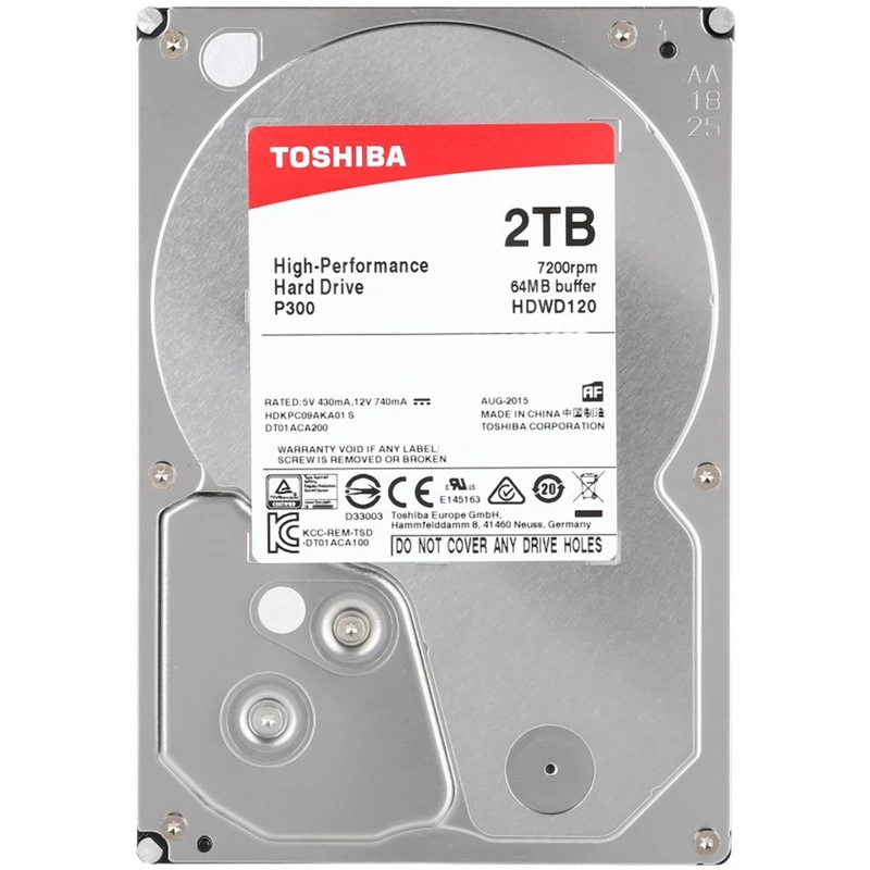 هارد اینترنال برند توشیبا مدل TOSHIBA P300 ظرفیت 2 ترابایت
