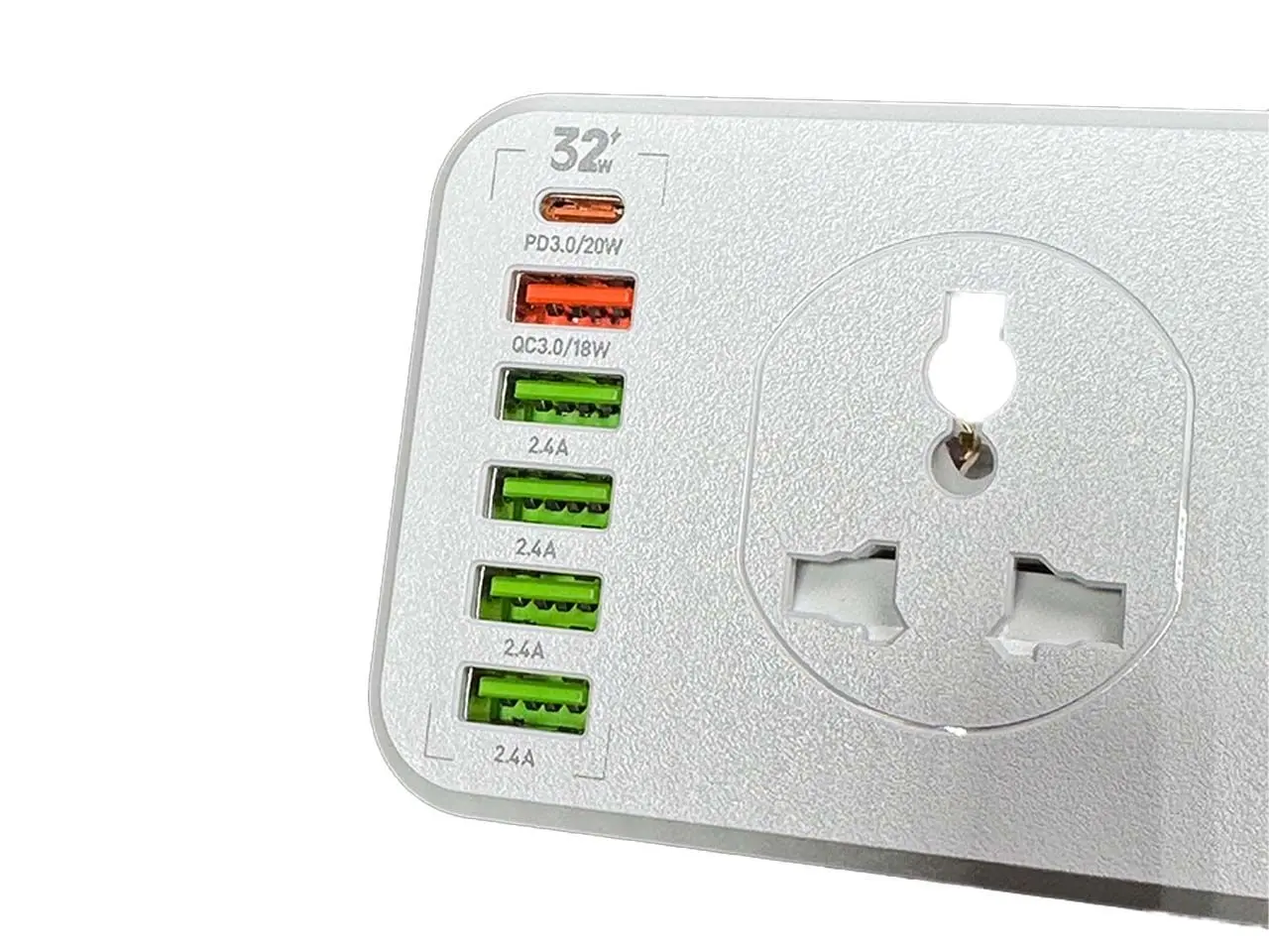 چندراهی برق 10 پورت به همراه 6 پورت USB برند لایت ویو مدل LW-EXT-106U-2P - Image 4