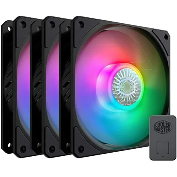 فن خنک کننده 120mm برند کولر مستر مدل Cooler Master SICKLEFLOW ARGB بسته سه عددی