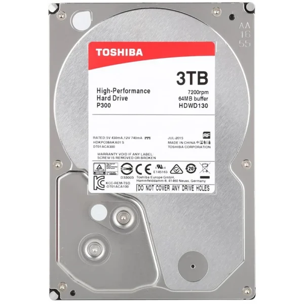 هارد اینترنال برند توشیبا مدل TOSHIBA P300 ظرفیت 3 ترابایت