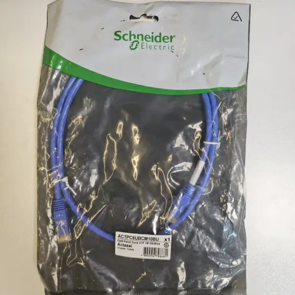 پچ کورد شبکه برند اشنایدر مدل Schneider Electric ACTPC6UBCM10BU Cat6 Patch Cord UTP 1M Blue