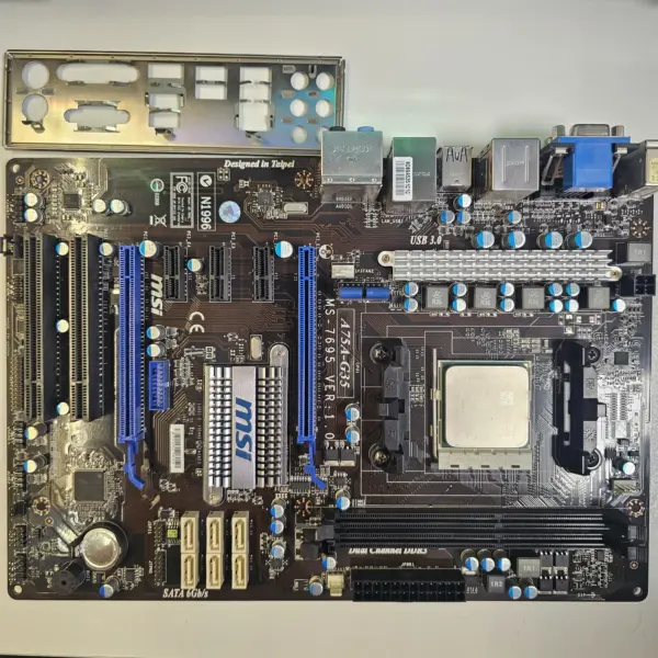 مادربرد برند ام اس آی مدل MSI A75A-G35 همراه با پردازنده AMD Athlon II X4 631