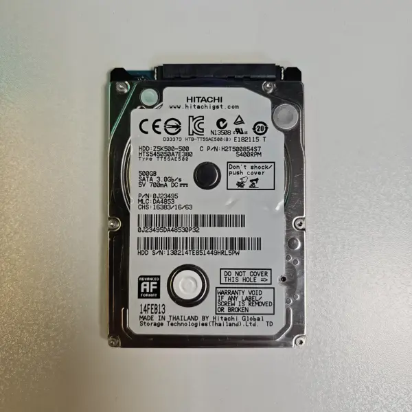 هارد اینترنال لپ تاپ برند هیتاچی مدل Hitachi Z5K500-500 ظرفیت 500 گیگابایت