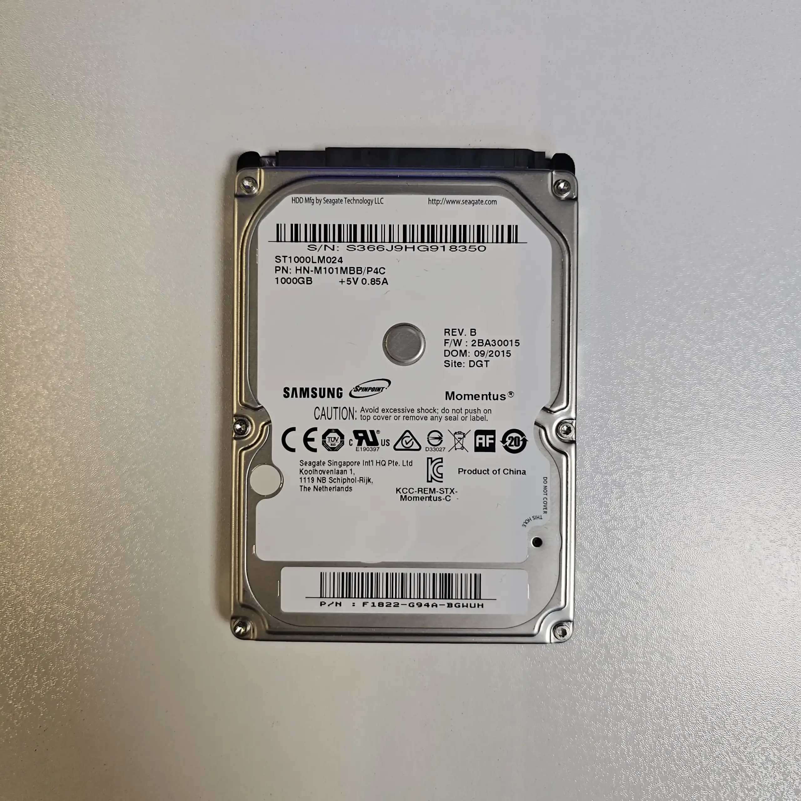 هارد اینترنال لپ تاپ برند سامسونگ مدل SAMSUNG ST1000LM024 ظرفیت 1 ترابایت
