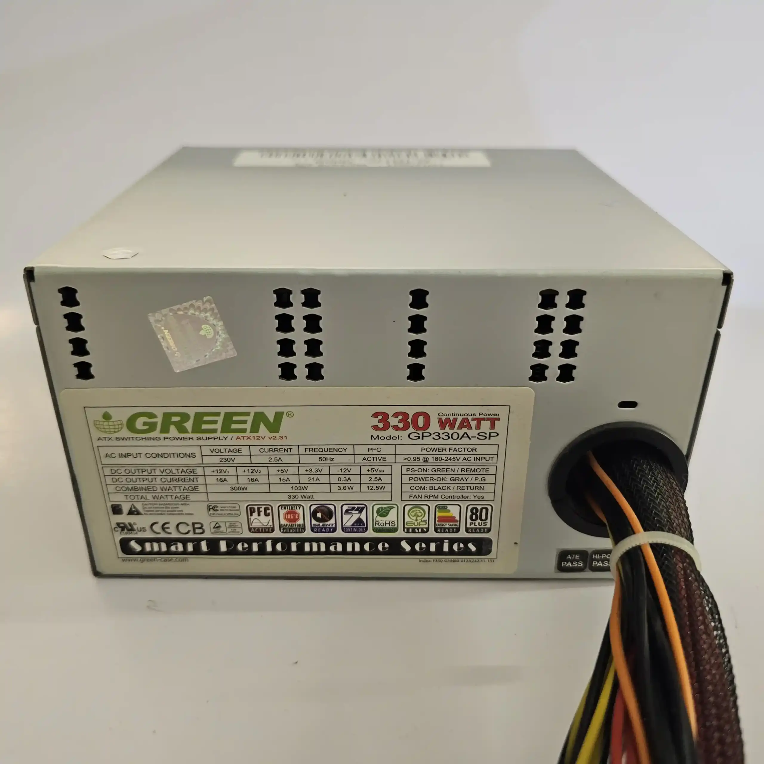 منبع تغذیه کامپیوتر برند گرین مدل Green GP330A-SP - Image 2