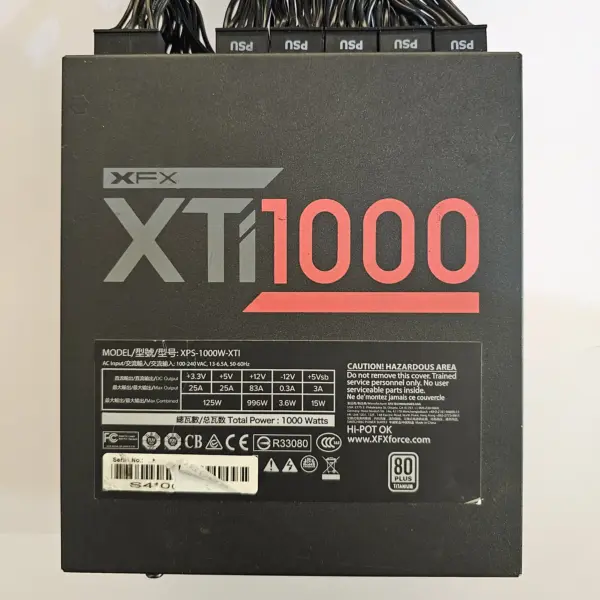 منبع تغذیه کامپیوتر برند ایکس اف ایکس مدل XFX XTi 1000W