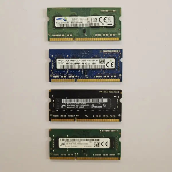 رم لپ تاپ DDR3 برندهای مختلف اصلی ظرفیت 4 گیگابایت با فرکانس 1333 و 1600