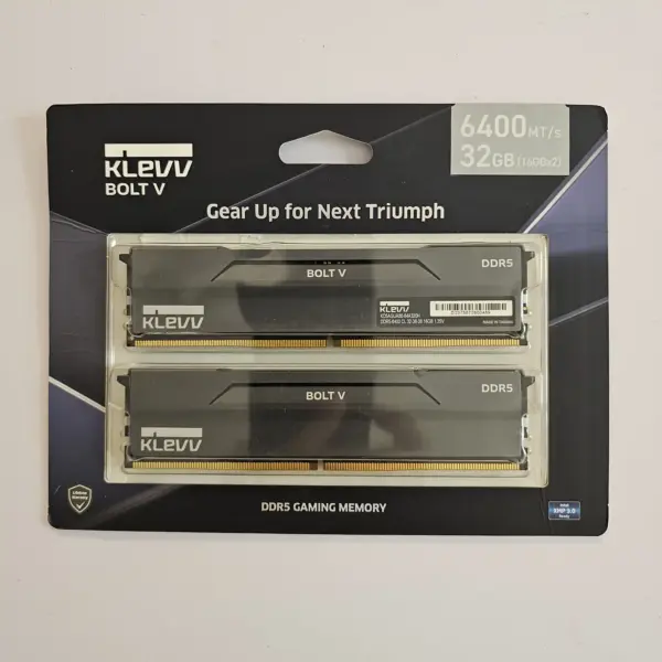 رم کامپیوتر DDR5 کلو 6400 مگاهرتز مدل BOLT V ظرفیت 32 گیگابایت دو کاناله | Klevv BOLT V 6400MHz DDR5 32GB Dual