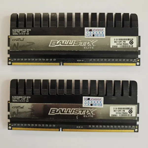 رم کامپیوتر DDR3 کروشیال 1866 مگاهرتز مدل Ballistix Elite ظرفیت 16 گیگابایت دو کاناله | Crucial Ballistix Elite 1866MHz DDR3 16GB Dual