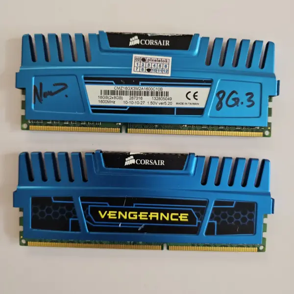 رم کامپیوتر DDR3 کورسیر 1600 مگاهرتز مدل Vengeance ظرفیت 16 گیگابایت دو کاناله | Corsair Vengeance 1600MHz DDR3 16GB Dual