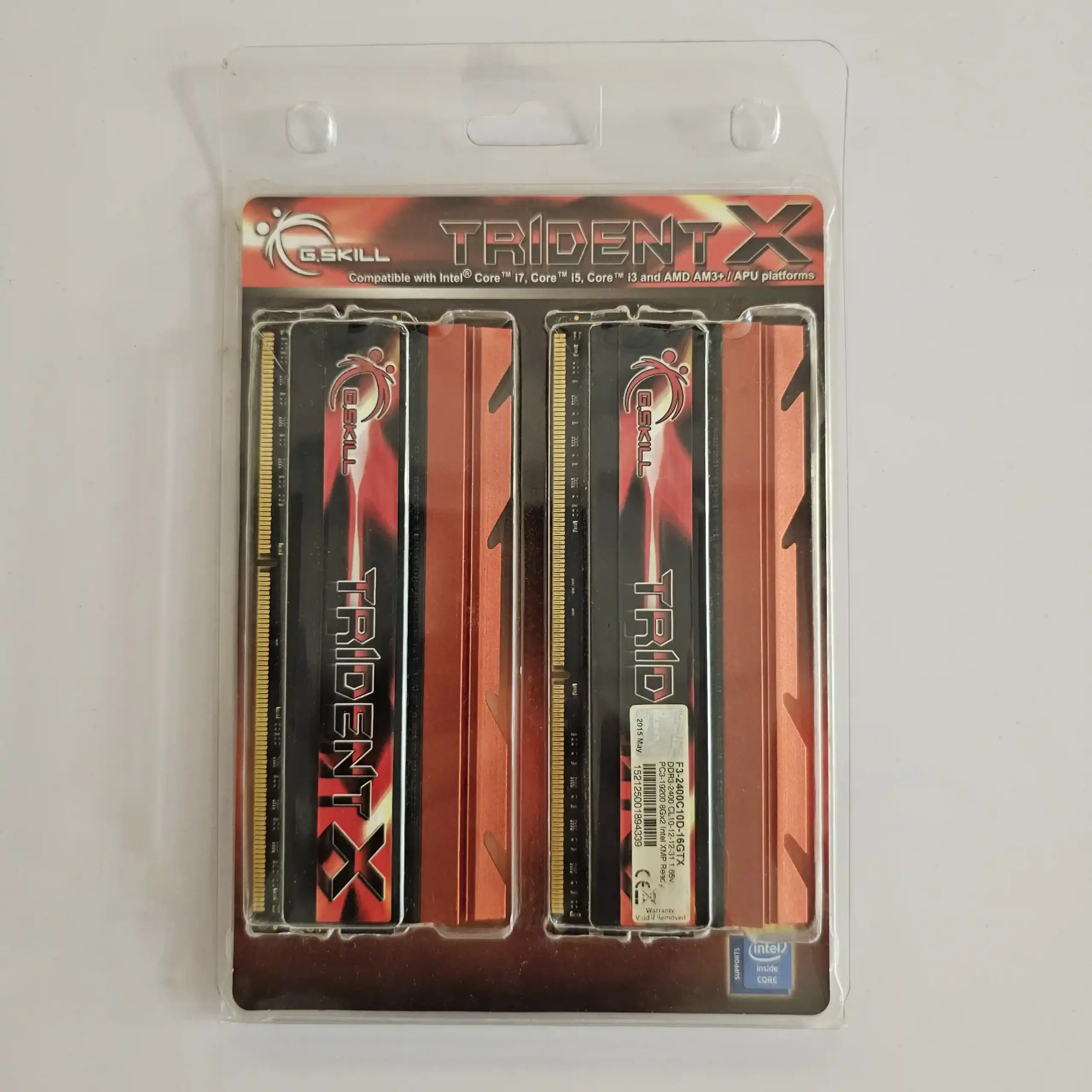 رم کامپیوتر DDR3 جی اسکیل 2400 مگاهرتز ظرفیت 16 گیگابایت دو کاناله | G.SKILL TridentX 2400Mhz DDR3 16GB DUAL