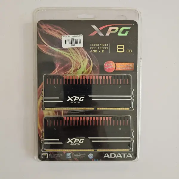 رم کامپیوتر DDR3 ای دیتا 1600 مگاهرتز ظرفیت 8 گیگابایت دو کاناله | ADATA XPG V3 1600MHz DDR3 8GB Dual