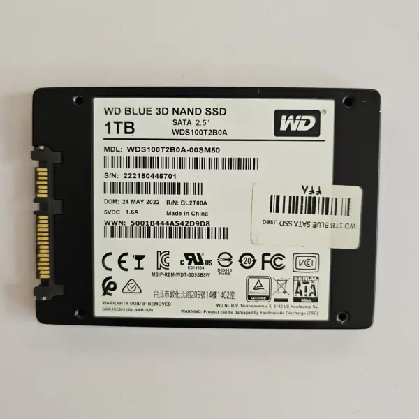 اس اس دی اینترنال برند وسترن دیجیتال مدل Western Digital Blue ظرفیت 1 ترابایت