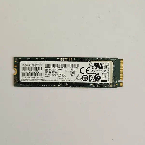 اس اس دی اینترنال M.2 NVMe برند سامسونگ مدل Samsung MZVLB256HBHQ-000L2 ظرفیت 256 گیگابایت