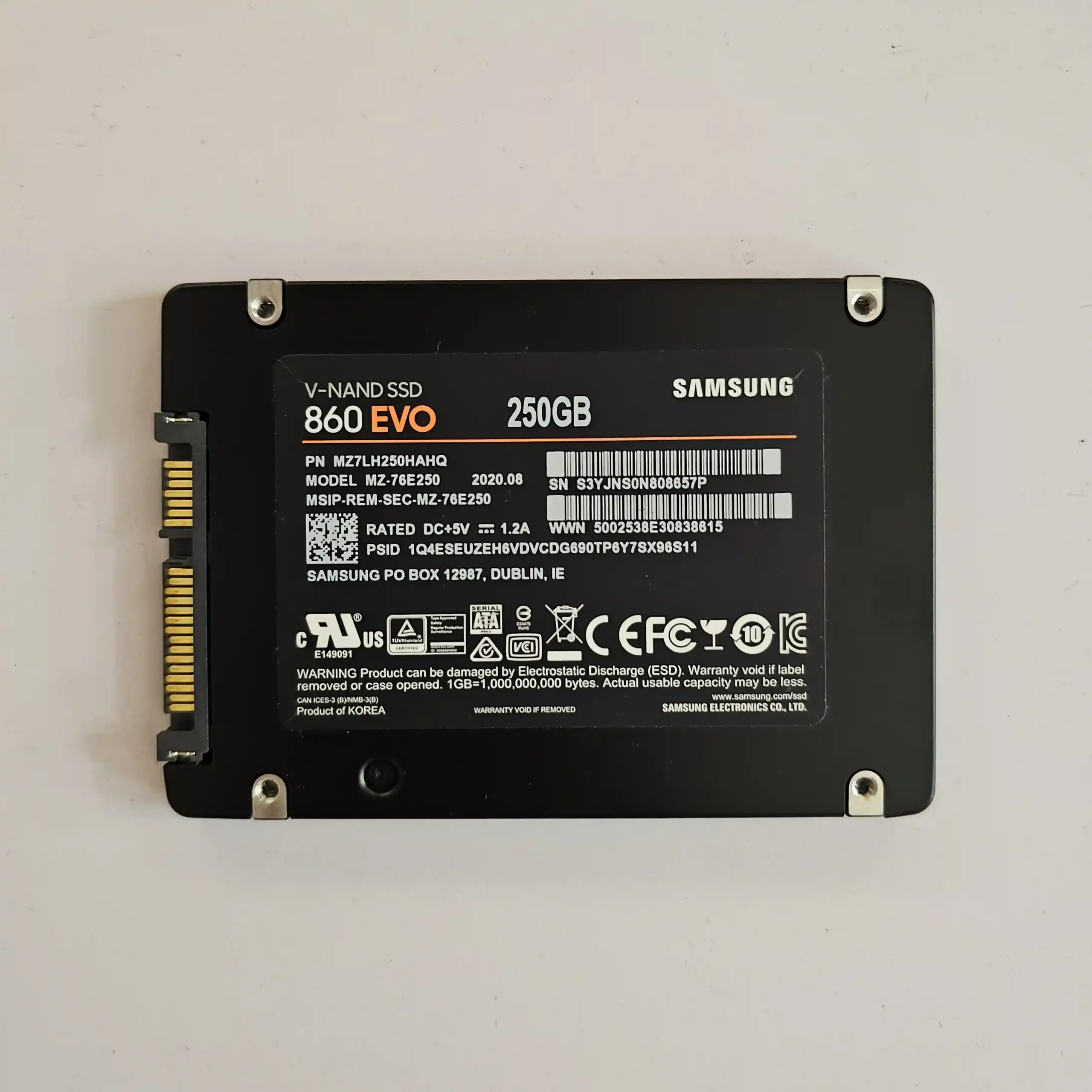 اس اس دی اینترنال برند سامسونگ مدل Samsung 860 EVO ظرفیت 250 گیگابایت - Image 3