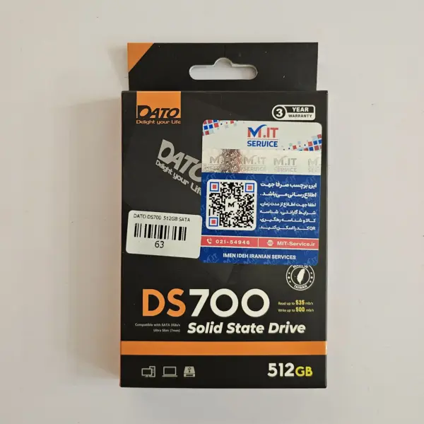 اس اس دی اینترنال برند داتو مدل DATO SSD DS700 ظرفیت 512 گیگابایت