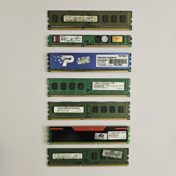 رم کامپیوتر DDR3 برندهای مختلف اصلی ظرفیت 2 گیگابایت با فرکانس 1333 و 1600