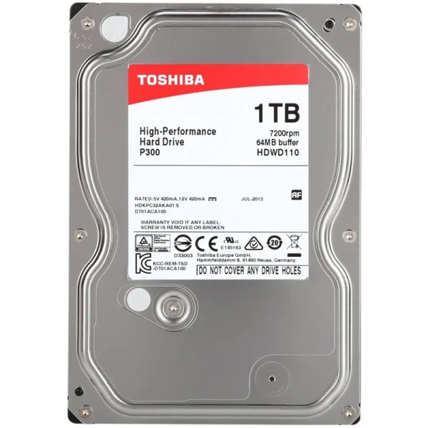 هارد اینترنال برند توشیبا مدل TOSHIBA P300 ظرفیت 1 ترابایت