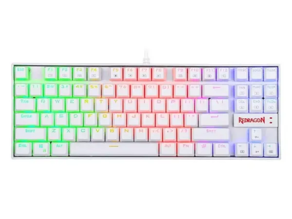 کیبورد مکانیکی برند ردراگون مدل Redragon Kumara K552 RGB White سوئیچ قرمز