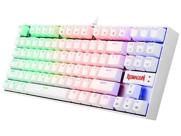 کیبورد مکانیکی برند ردراگون مدل Redragon Kumara K552 RGB White سوئیچ قرمز