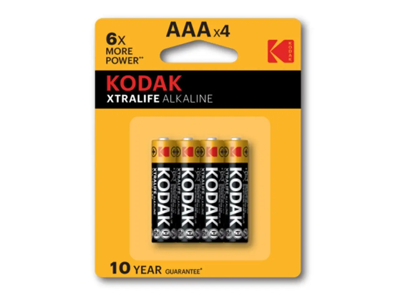 باتری نیم قلمی برند آلکالاین کداک مدل Kodak Xtralife Alkaline پک 4 عددی