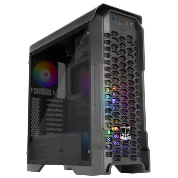 کیس گیمینگ گرین مدل Green Striker FRGB