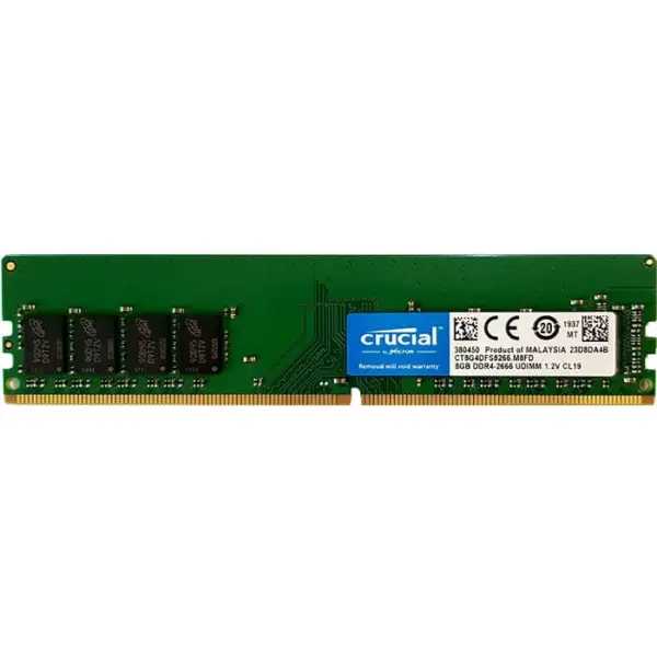رم کامپیوتر DDR4 کروشیال 2666 مگاهرتز مدل Crucial Basics ظرفیت 8 گیگابایت